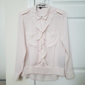 The Kooples Pale Pink Ruffle Blouse